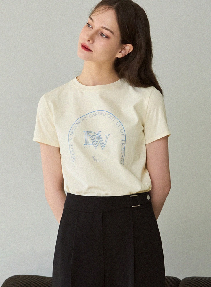 OTHER MEANS DOME SUPIMA T-SHIRTS [YELLOW BEIGE]